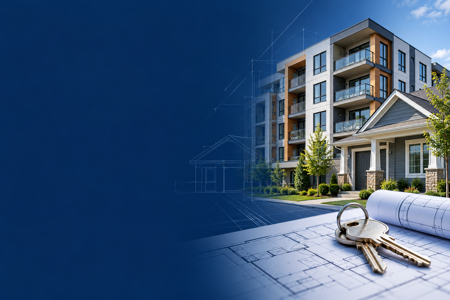 Apartment and house with property keys