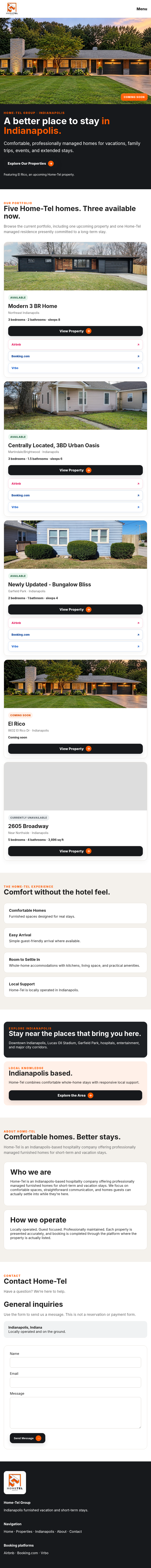 Home-Tel website concept for partner review